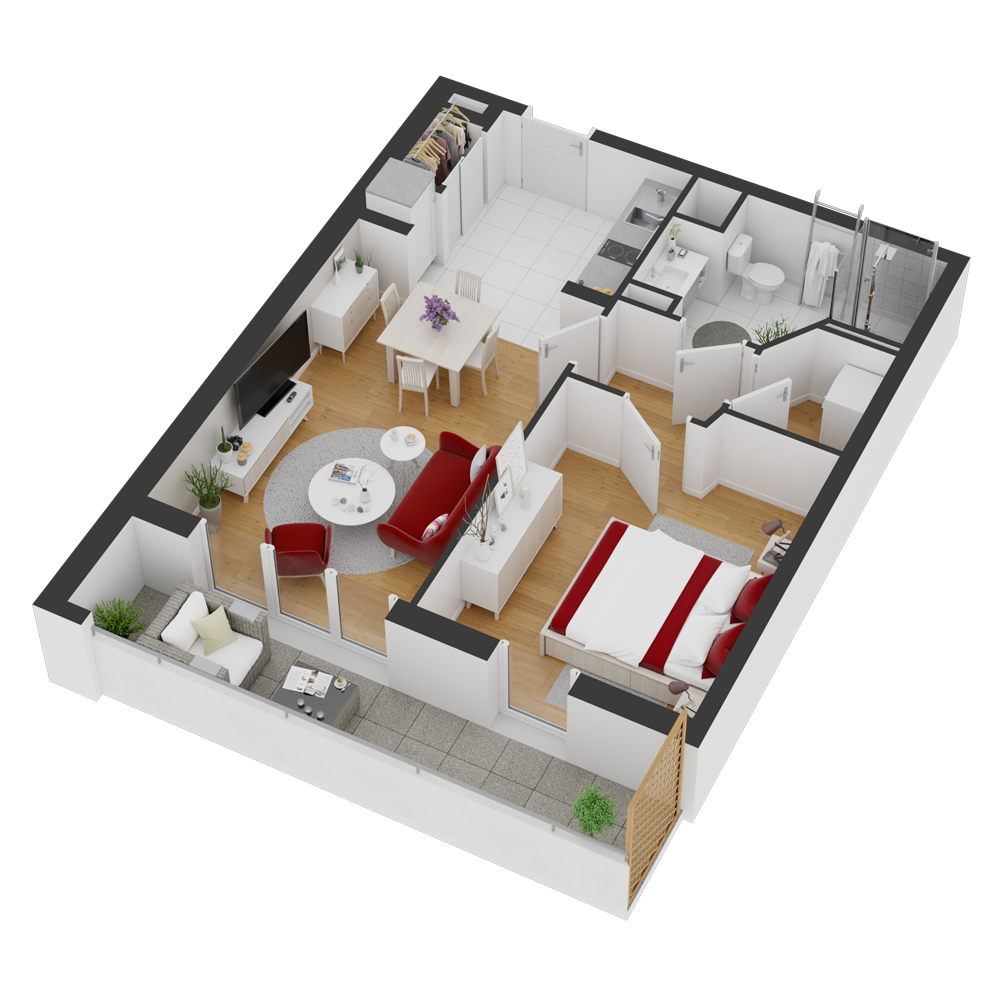 Plan appartement sénioriales Nantes